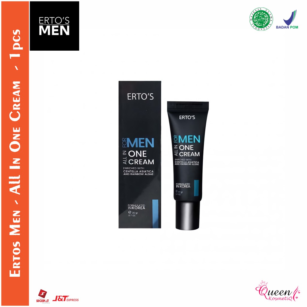 ERTOS FOR MEN ALL IN ONE CREAM | KRIM WAJAH PRIA ORIGINAL BPOM 100%