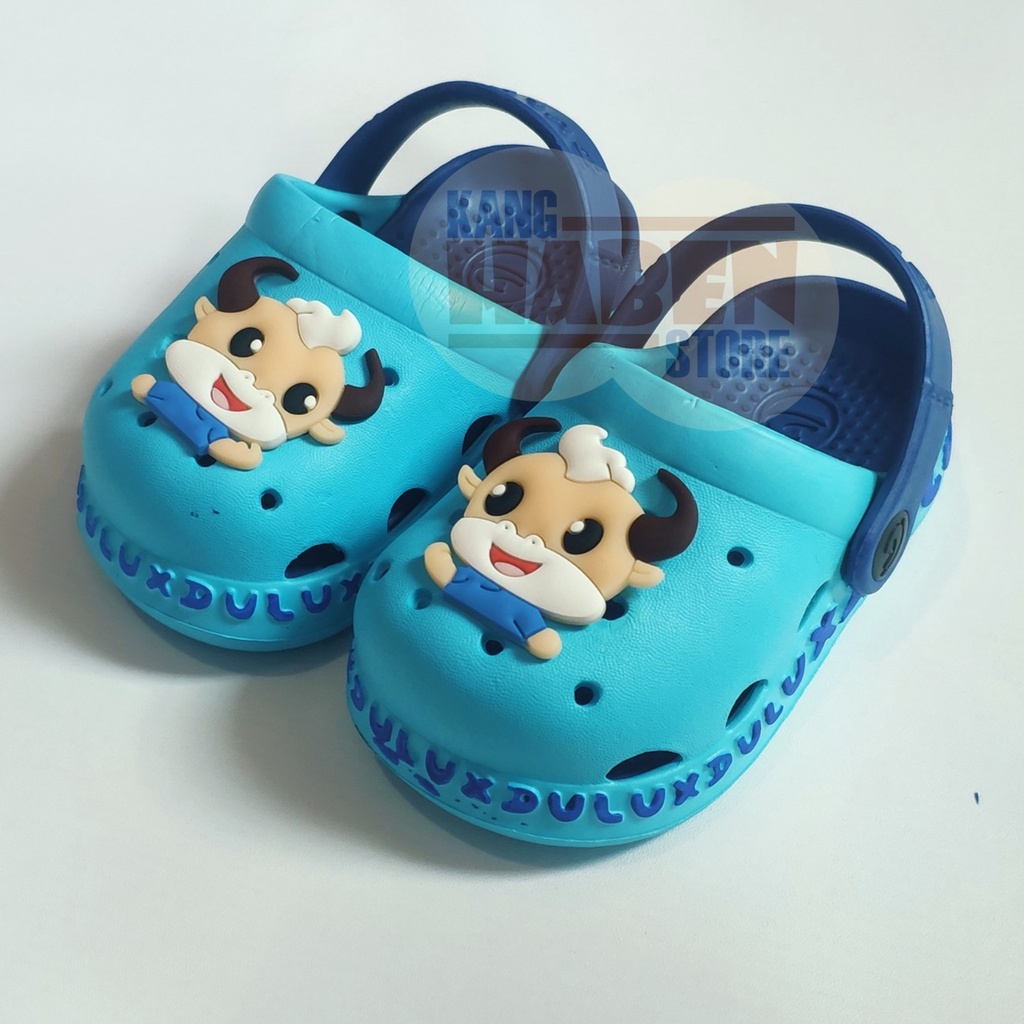 Sandal Baim Anak Bayi Cowok Cewek Karakter Kartun Sapi Lucu Sendal Dulux 358E 20-25