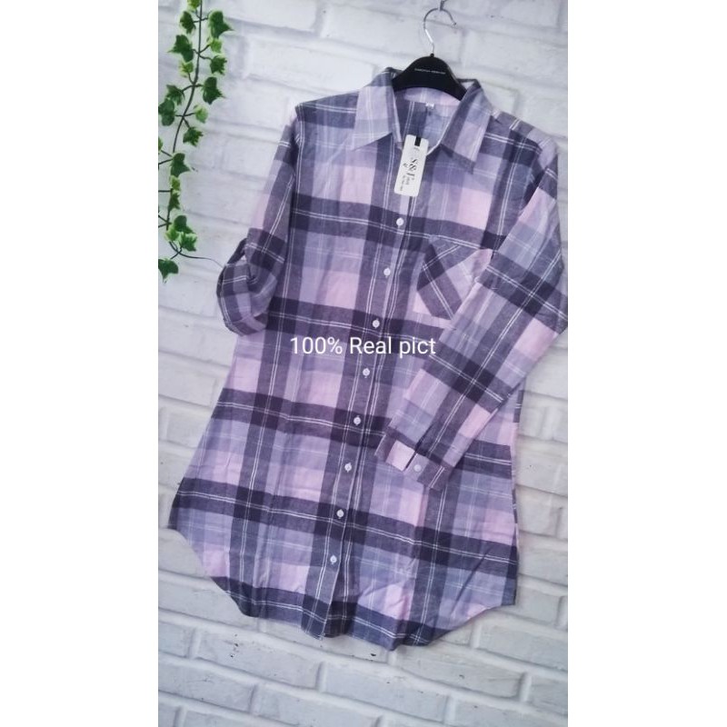 kemeja panjang/tunik flanel