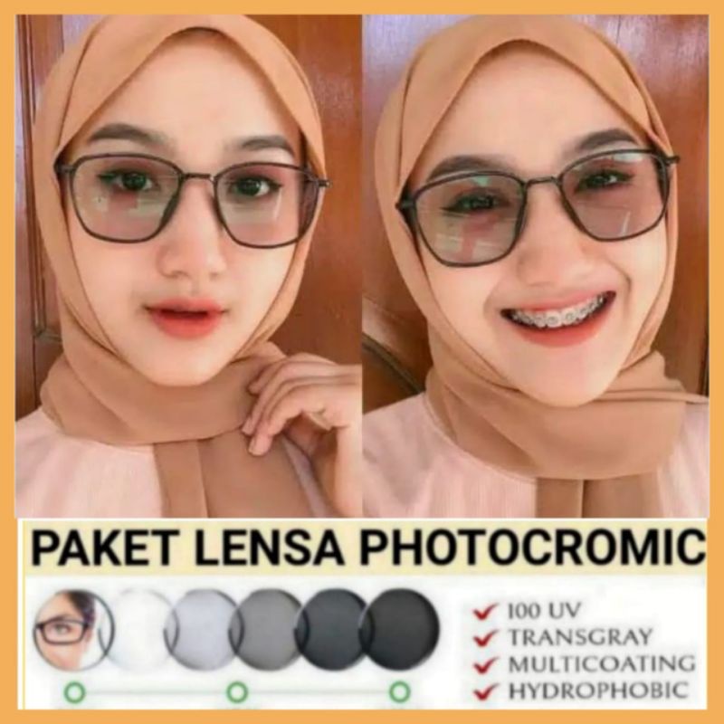 kacamata photocromic minus normal clynder pria wanita frame 2189