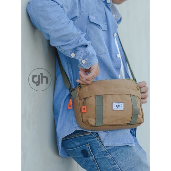 Gh-bah Tas Selempang Pria Wanita Slingbag Casual Trendy Origina GH