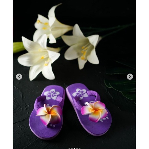 SANDAL BUNGA JEPUN BALI/ SANDAL MOTE BUNGA/ SANDAL JEPIT BALI