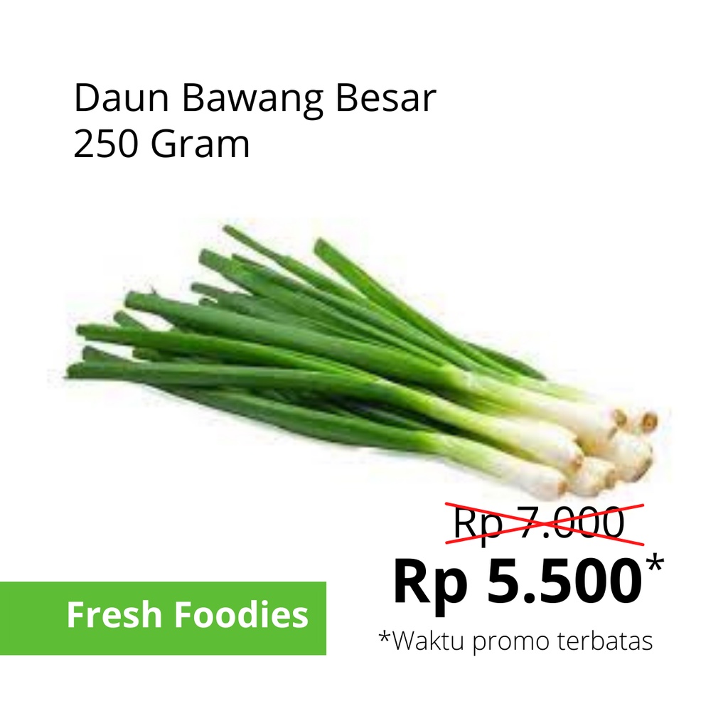 

Daun Bawang Besar Segar 100 - 250 gram