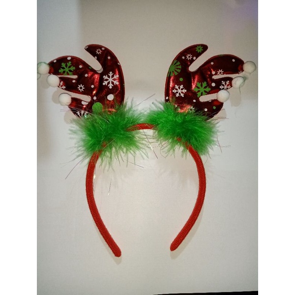 Bando Natal Motif Santa Claus / Topi Santa / Rusa