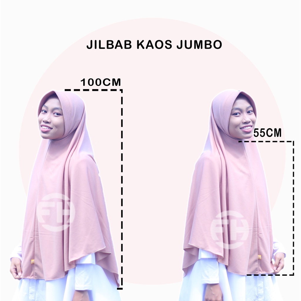 Jilbab Khimar Instan Pet Antem Bahan Kaos TC