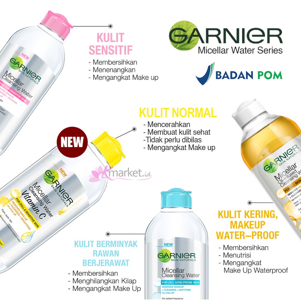 [BPOM] GARNIER MICELLAR CLEANSING WATER/  MICELLAR OIL INFUSED CLEANSING WATER