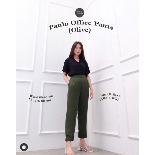 Preloved Monomolly Paula Office Pants (Olive)