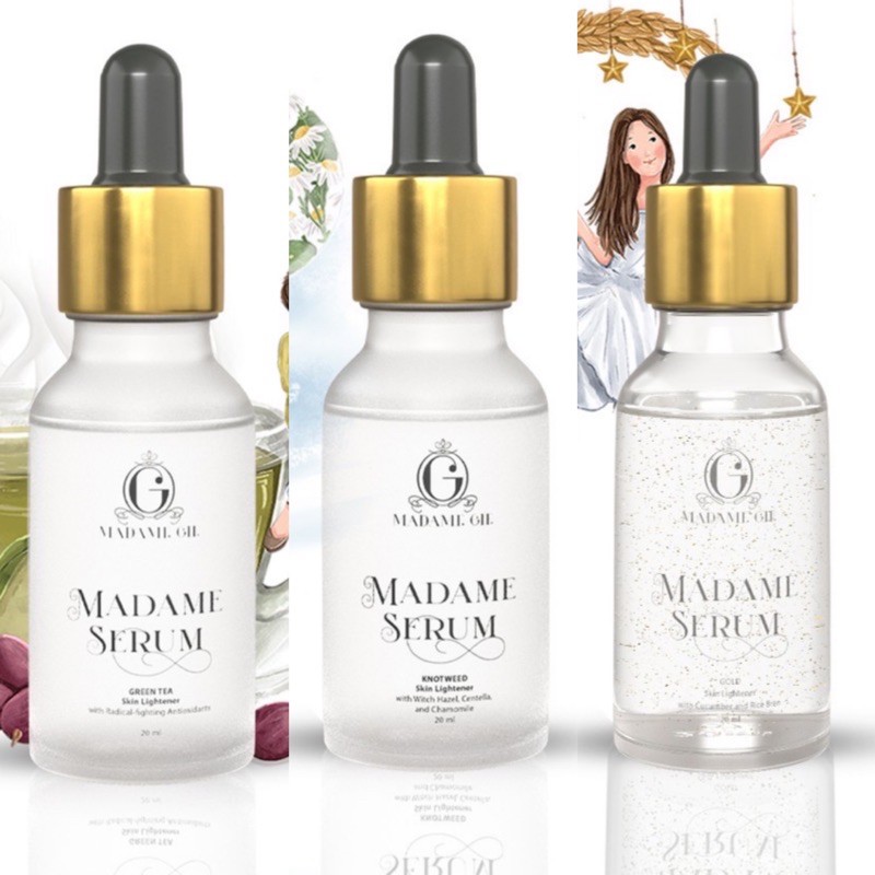 MADAME GIE FACE SERUM 20ml - MADAME FACE SERUM GREEN TEA | GOLD | KNOTWEED SKIN LIGHTENER
