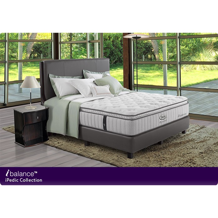 SERTA Ibalance - Bed set Spring Bed / Kasur Matras Promo Makassar springbed impor mattrass dap kingk