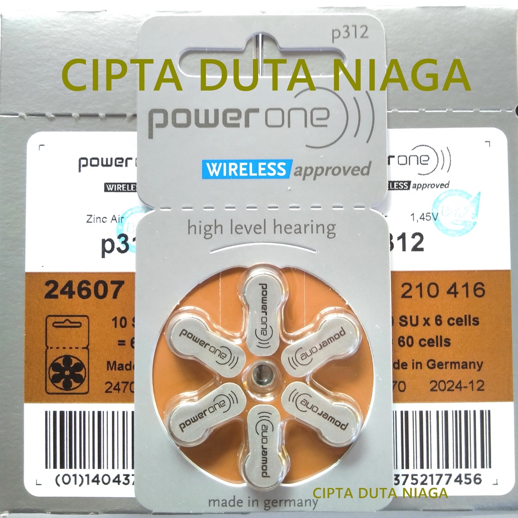 Baterai Powerone  p 312 Power One P312 high level hearing battery made in germany replacement PR41 AG3 LR41 zinc air batteries size 312 batere alat bantu dengar power one p312 baterai Alat Pendengaran batre powerone baterai 312 batre alat pendengar