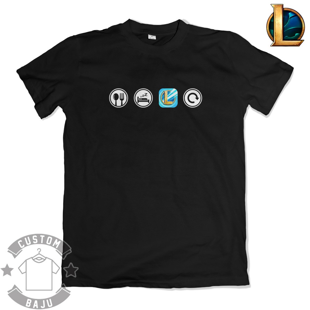 Kaos Game League Of Legends Wild Rift Eat Sleep Lol Repeat