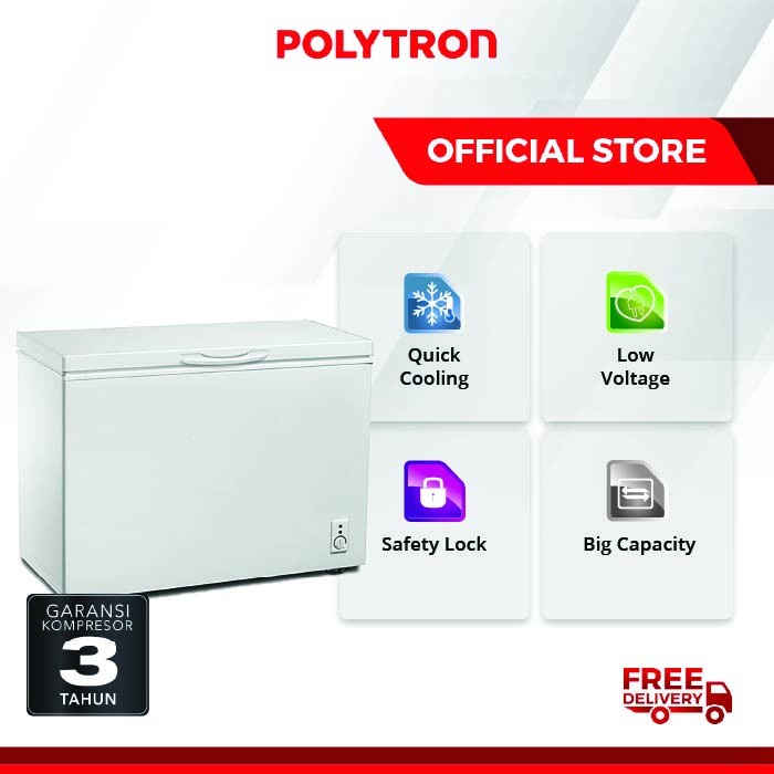 Chest Freezer Polytron 300Ltr PCF 317 / Freezer Box Polytron PCF317