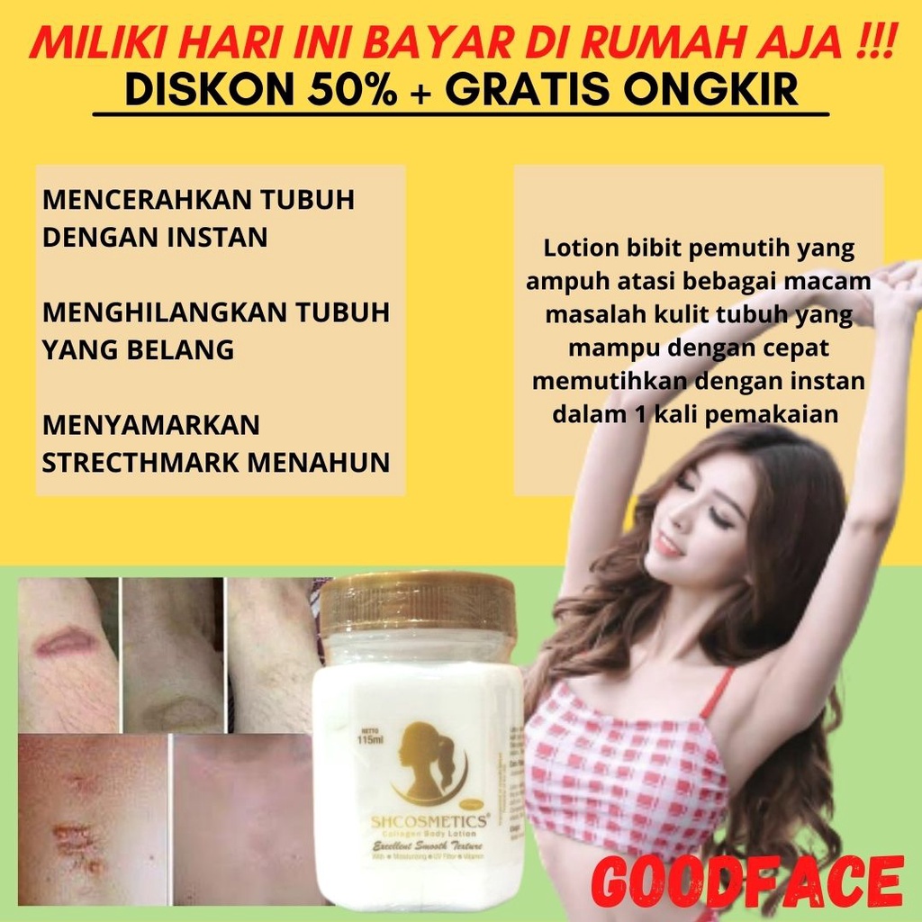 VIRAL LOTION PEMUTIH BADAN PERMANEN BIBIT COLLAGEN SHCOSMETICS 115ML BPOM PERAWATAN TUBUH