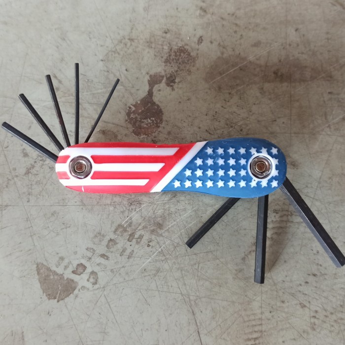 Kunci l lipat USA 8pcs 1.5-6mm murah bagus