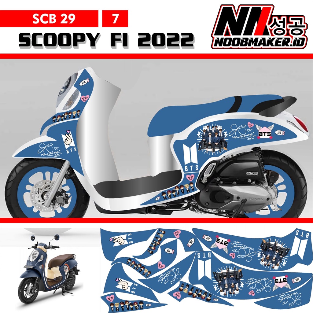 SCB 29 DECAL STICKER SCOOPY FI 2021 - 2022 BTS