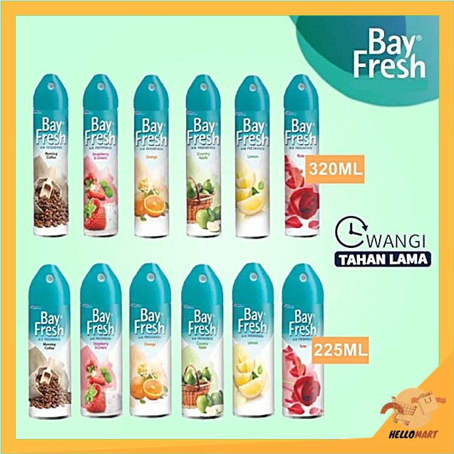 ORIGINAL Bayfresh Aerosol Air Freshener 320 ml &amp; 225 ml / Bayfresh Pengharum Ruangan / HELLOMARTID