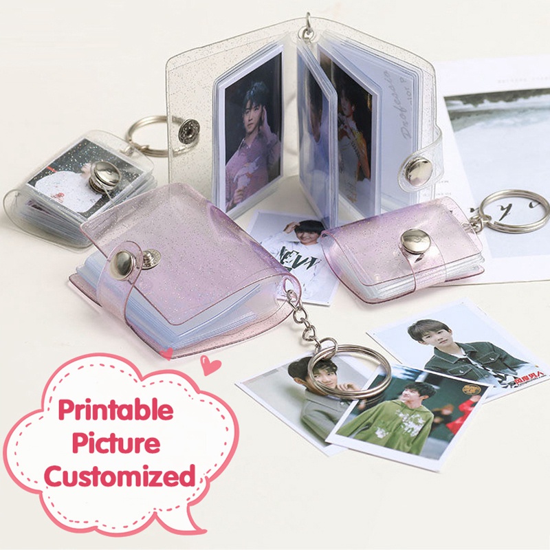 Holder Album Foto Mini Portable Dengan Gantungan Kunci