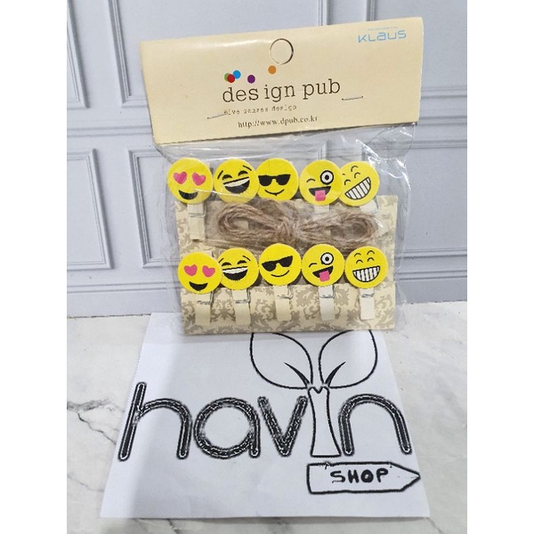 JEPITAN KAYU FOTO/WOODEN CLIP/PHOTO KLIP-Smile