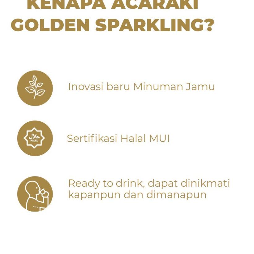 

Terbatas AAA67 Paket Acaraki Golden Sparkling isi 3pcs 320ml - Kunyit Asem with Soda AAA