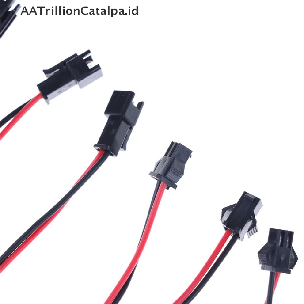 Aatrillioncatalpa 10pcs Kabel Konektor Adapter Baterai 2Pin 10cm Untuk Lampu Strip LED