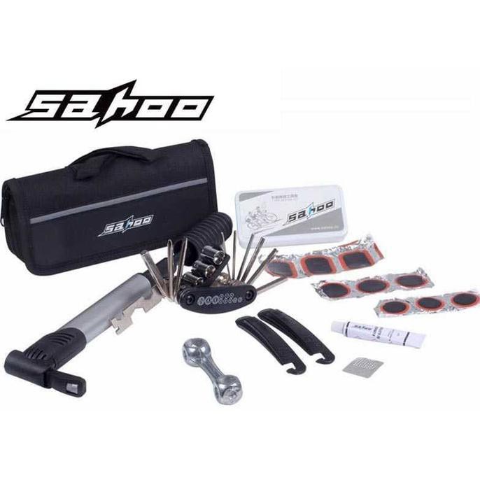 BICYCLE TOOL ALAT TAMBAL BAN DAN BIKE TOOL PAKET KOMPLIT MEREK SAHOO