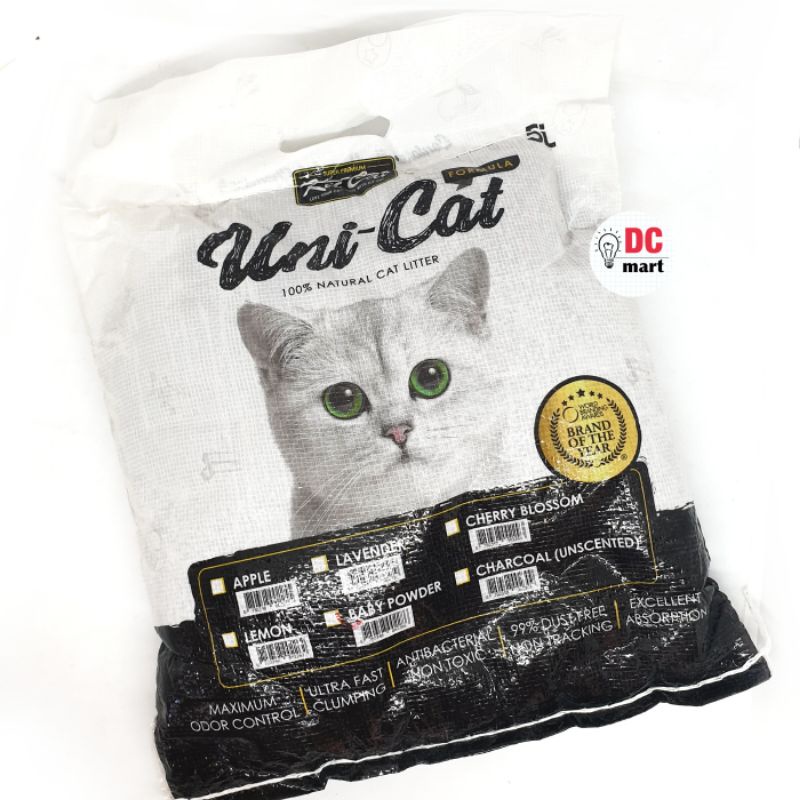 UNI CAT Pasir Bentonite 5 Liter / Pasir Gumpal Wangi