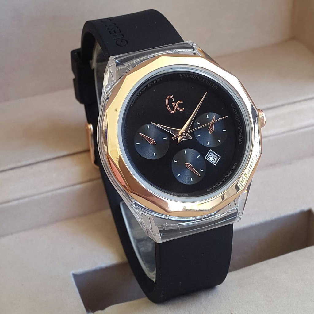 GC GUESS COLLECTION WATCH - JAM TANGAN DENGAN RUBBER STRAP