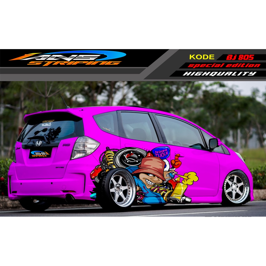 STIKER VARIASI MOBIL HONDA BRIO / JAZZ RS / MOBILIO / AGYA / YARIS / ATOS / STICKER MOBIL