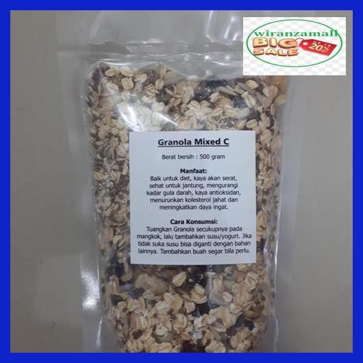 

23Qwe2- Healthy Granola Mixed C 500 Gram ( Walnut , Mete , Cranberry , Oat ) 9Yk9Kji-