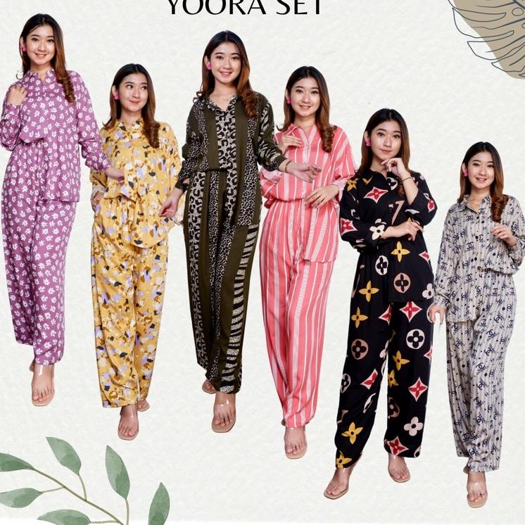 Yoora Set Rayon Kemeja [JPK.01Jl22ˣ]