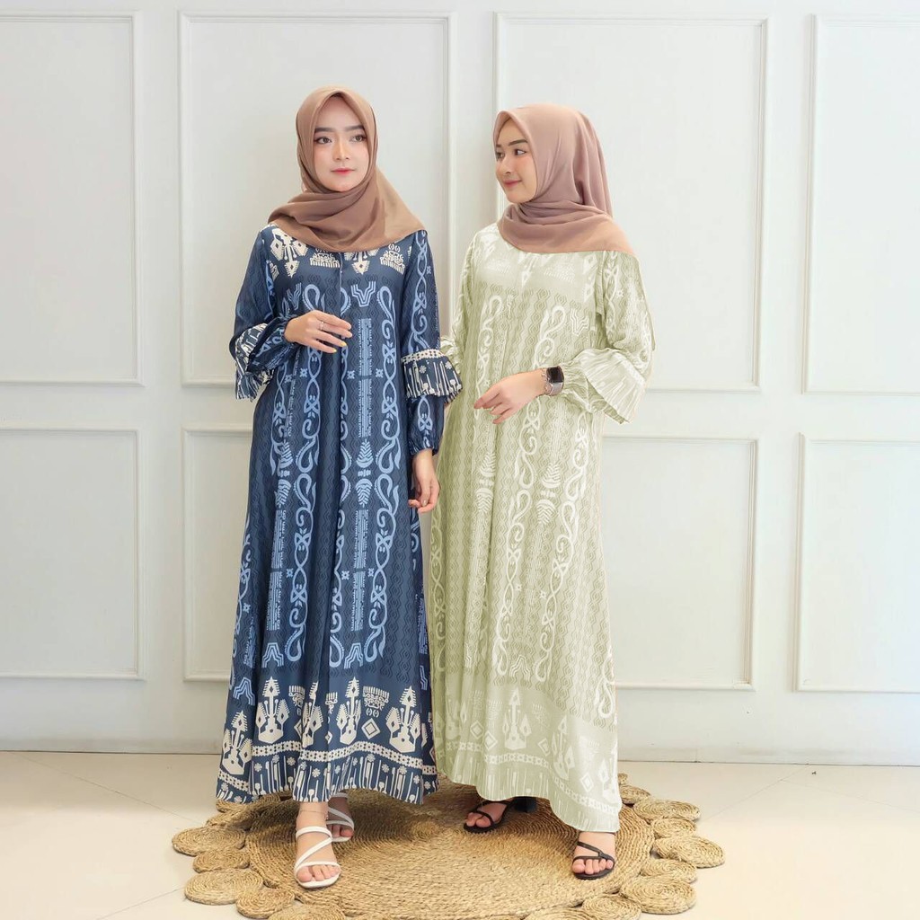 RB GAMIS PESTA Kia Maxi motif  Fashion Wanita Muslimah Dress Trendy-2
