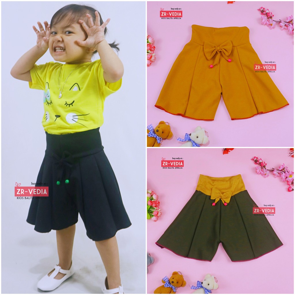 Rok Celana Polos uk 3-4 Tahun / Bawahan Anak Perempuan Murah Model Rok Celana Polos Grosir Adem