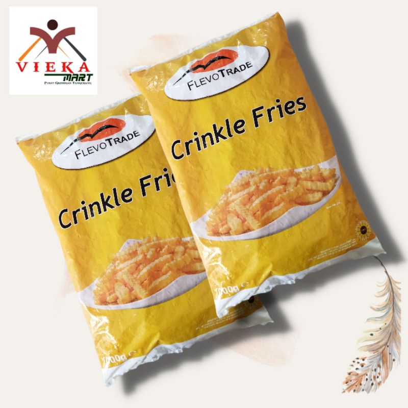 

Flavo Trade Kentang Crinckle Cut 1kg | kentang goreng frozen