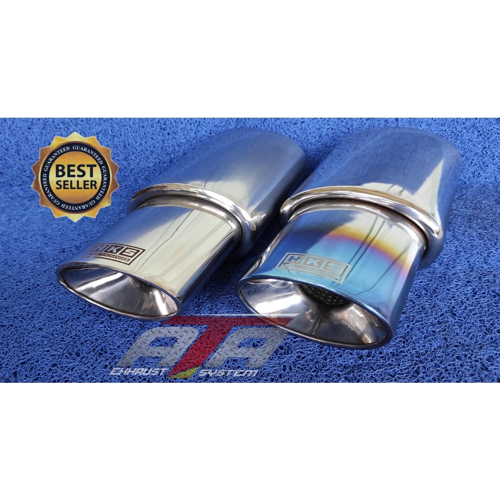 KNALPOT RACING MOBIL HKS OVAL SUARA BASS BULAT