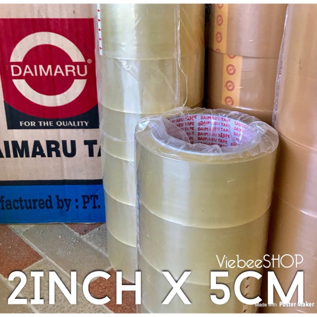 

READY STOCK !!! LAKBAN PAKETAN I DAIMARU 2”x5cm COKLAT TRANSPARANT I LAKBAN BENING DAIMARU