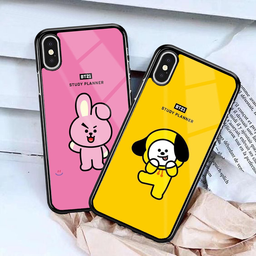 HARDCASE GLOSSY BT21 HARCASE GLOSSY BTS CASE BT21 CASE BTS CUSTOM CASE CASE CUSTOM HARDCASE 2D BT21 