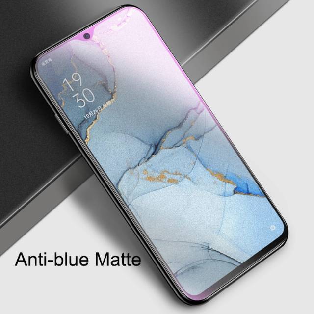 Tempered Glass Blue Matte Samsung A21 TG Anti Gores Full Layar Anti Radiasi Glare Ray Screen Premium