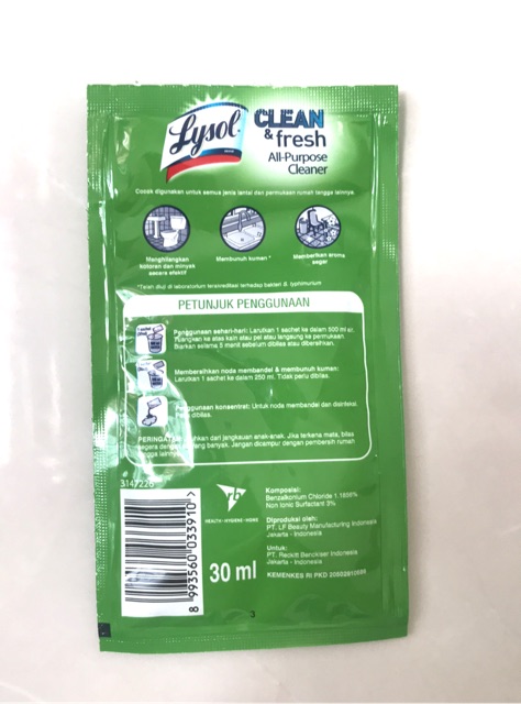 Lysol antibakteri sabun pel semua lantai 30ml-2