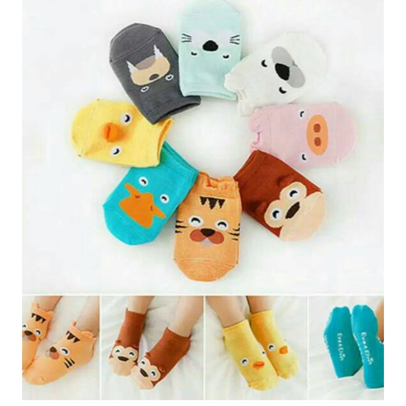 Kaos Kaki 3D Bayi Anak Laki Perempuan Motif Binatang Anti Slip sepatu bayi