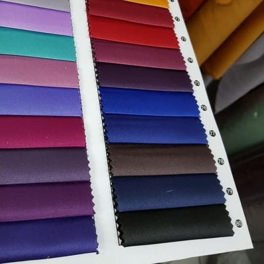♙ Kain satin velvet. kain satin polos meteran. bahan gamis dan furing ✻