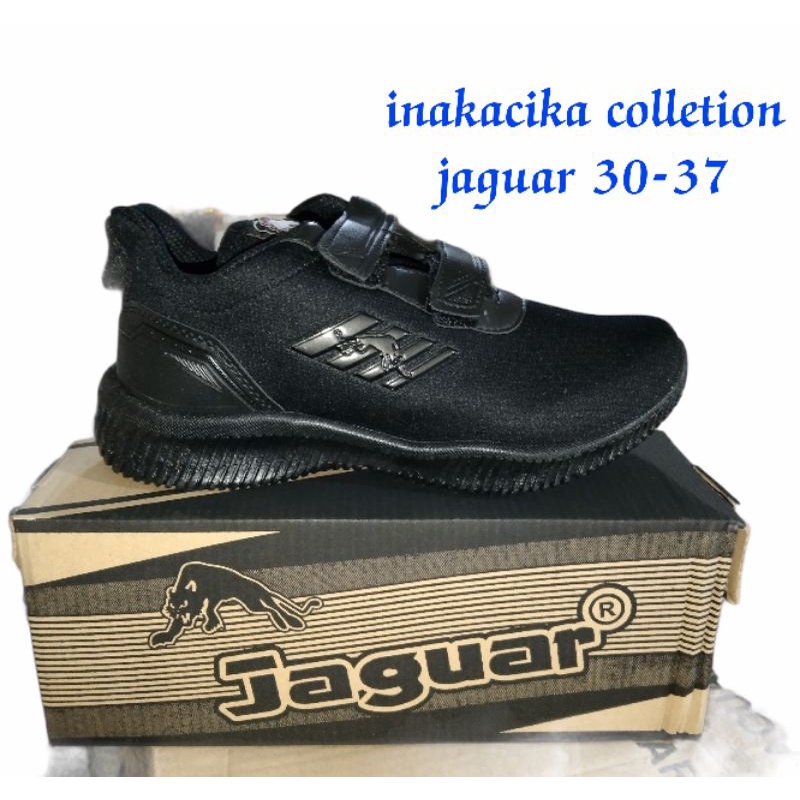 sepatu anak sekolah sepatu sneaker full hitam polos  TK SD