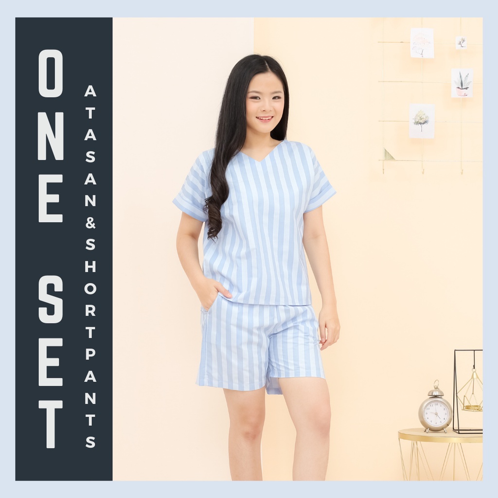 Setelan Wanita / One Set Wanita / Baju Wanita - Chic Outfit (Celana Pendek)