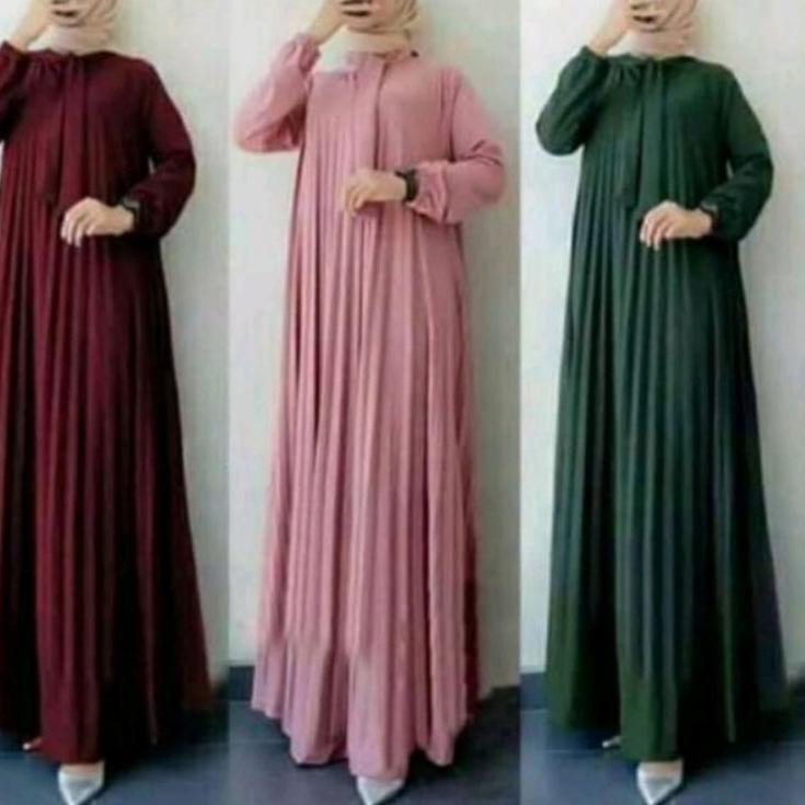 Koleksi Terbaru.. GAMIS PLISKET / GAMIS PLISKET JUMBO / GAMIS PLISKET MAXI