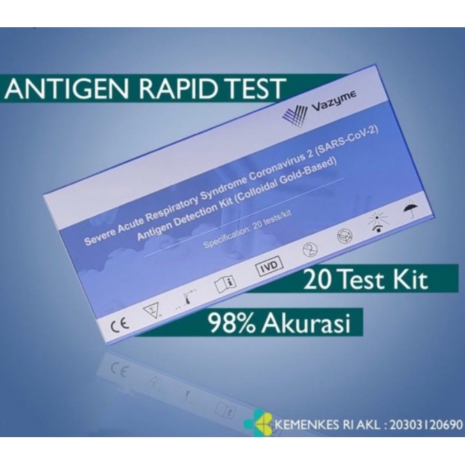 Alat Test Swab Antigen Hidung Vazyme Termurah 100% Original