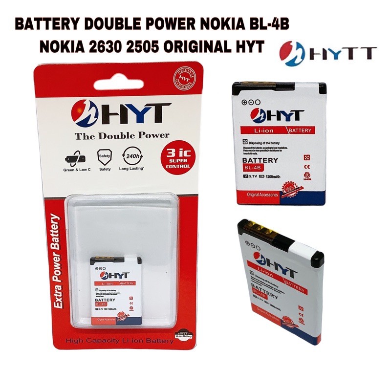 BATTERY BATERAI DOUBLE POWER HYT NOKIA BL-4B