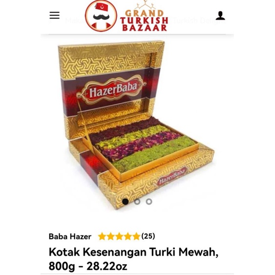 

Turkish delight merek hazer baba 800gram