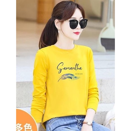 ATASAN SAMANTHA/ATASAN WANITA KOREAN STYLE/KAOS ATASAN WANITA LENGAN PANJANG/BAJU ATASAN WANITA LENGAN PANJANG