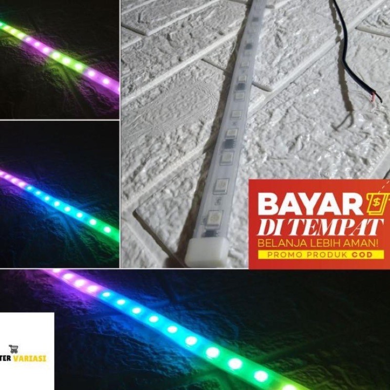 lampu led strip fleksibel 30CM RGB running 5050-18LED 12VOLT