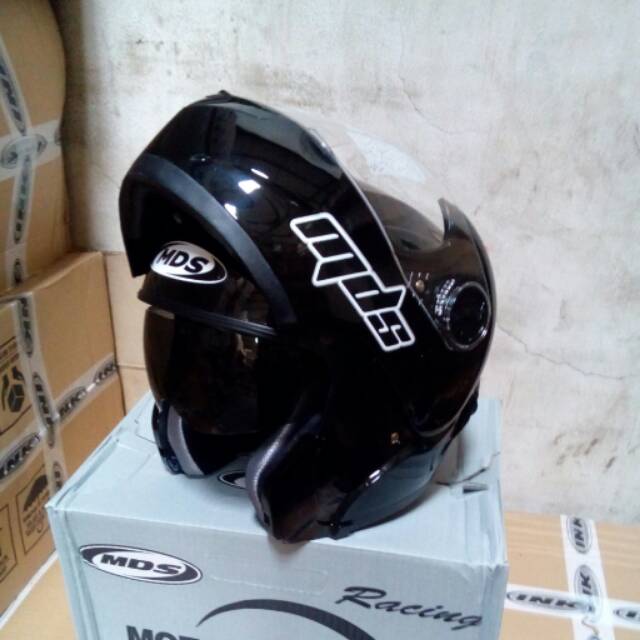 HELM MDS PRO RIDER SOLID BLACK METALIK ORIGINAL MDS PRO RIDER