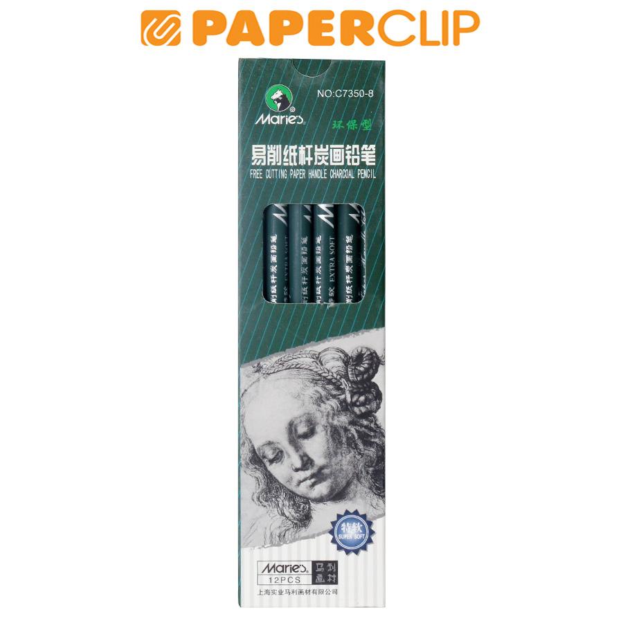 

CHARCOAL PENCIL MARIES C7350-8 SUPER SOFT SET 12